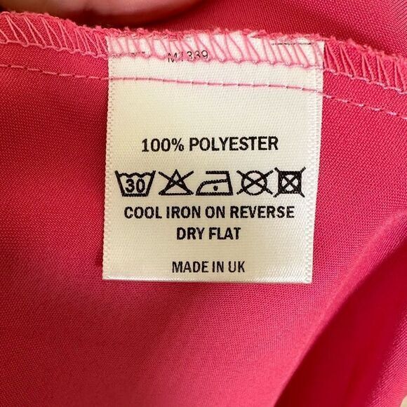 House of Lancry women’s skirt Size XS Barbie pink high low hem midi satiny flowy - Picture 6 of 8